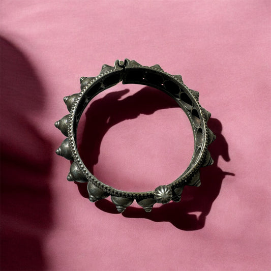 Oxidised Adjustable Kada for Women – Ethnic Bracelet (Single Pair)