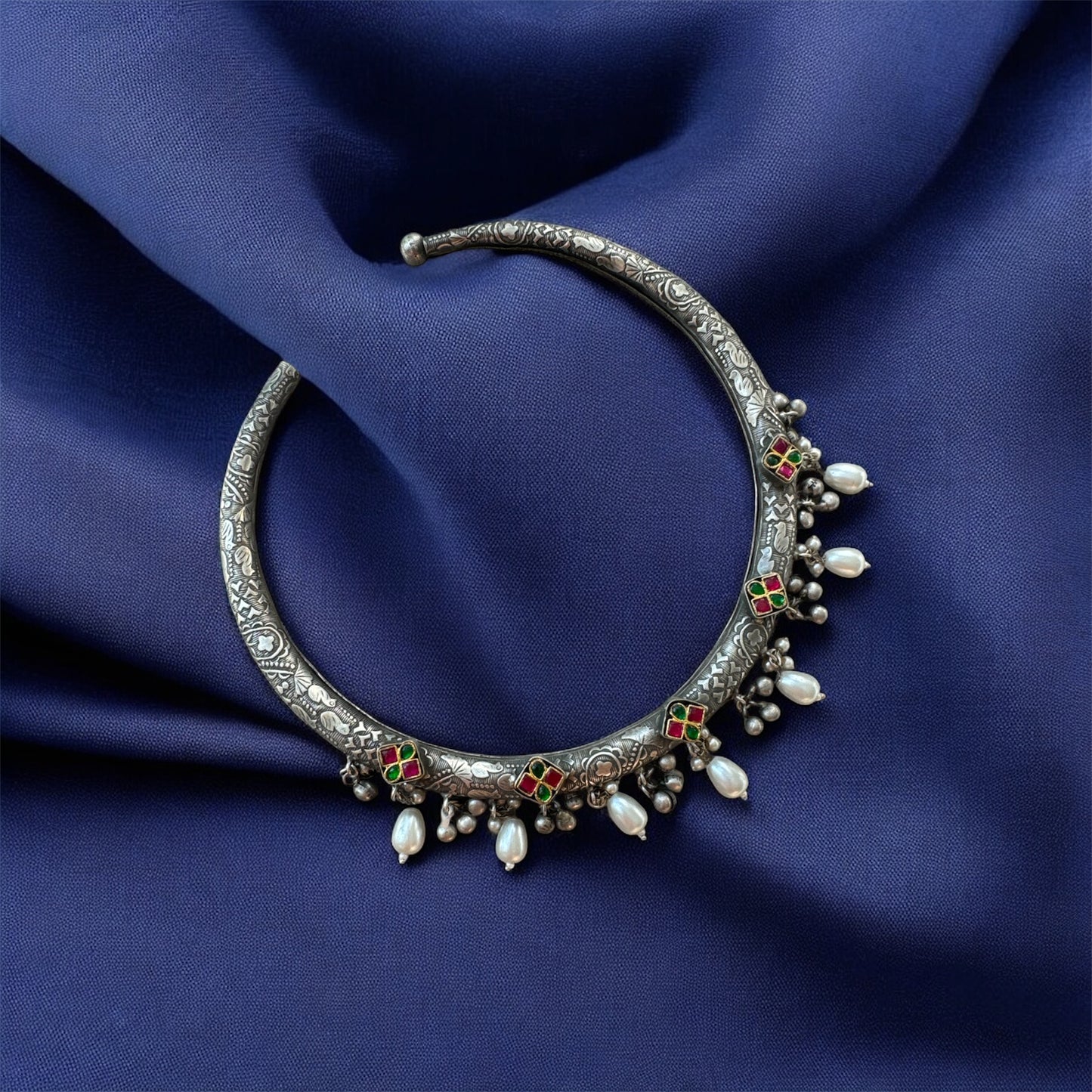 Vintage Kundan Pearl Choker Hasli | Boho Look | Navratri 2025 | Statement Necklace