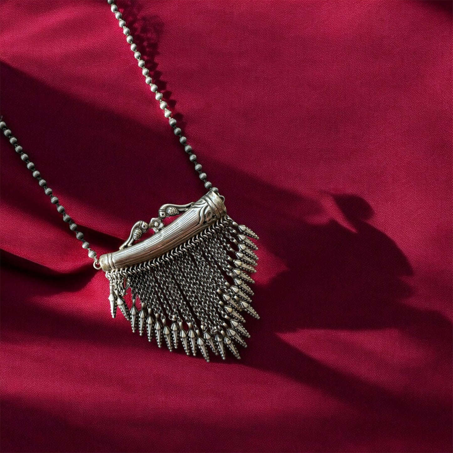 Regal Rhythm Long Necklace | Navratri 2025 | Vintage Statement Look