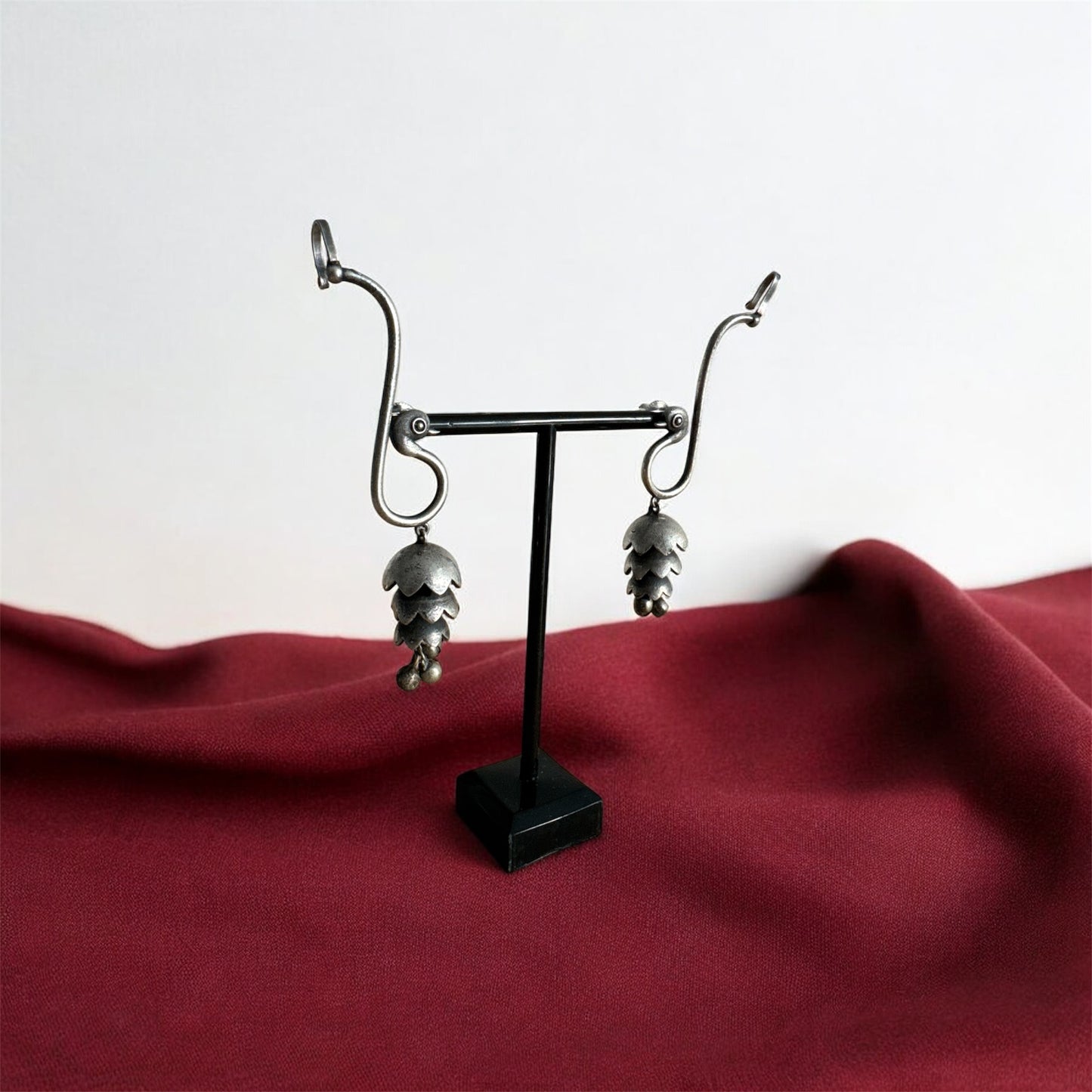 Peacock Whisper Earcuffs Statement Earring Set | Navratri 2025