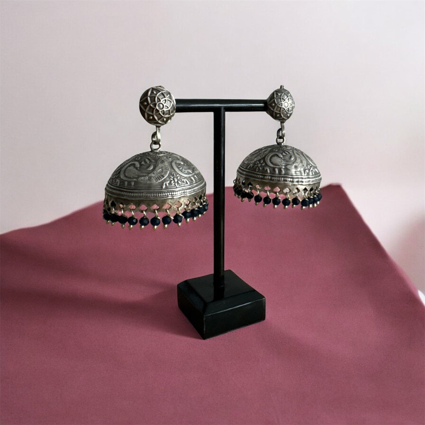 Beaded Majesty Jhumka Earrings | Navratri 2025 | Boho Earrings