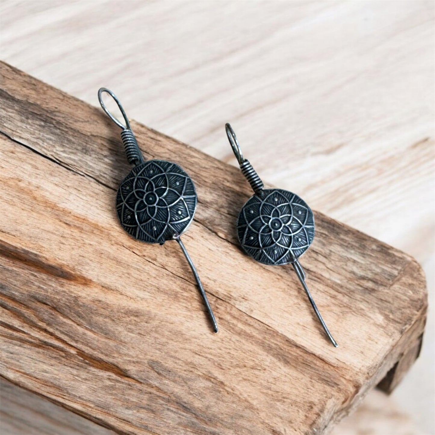 Oxidized Handmade Unique Designed Beautiful Pin Bugadi Indian Boho Earrings | Navratri 2025