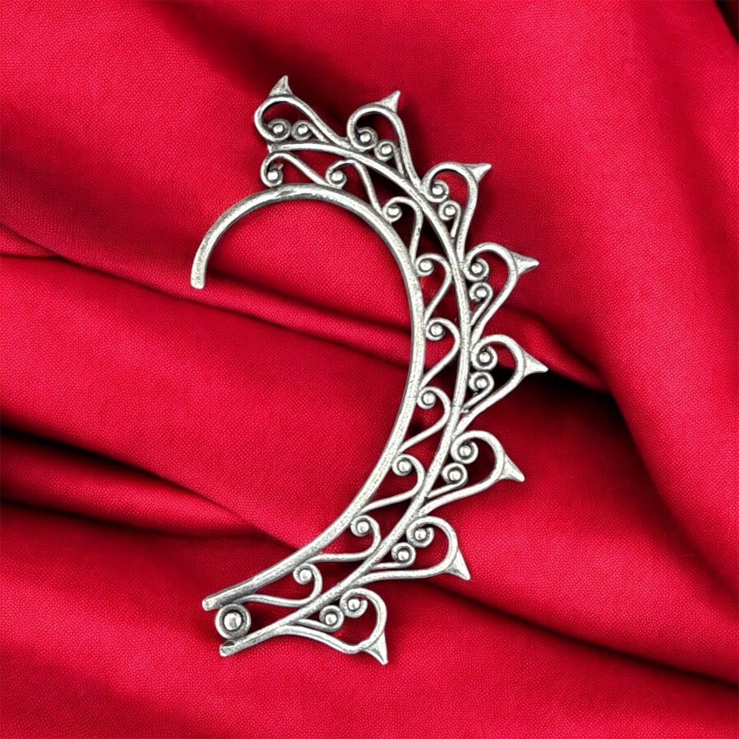 Artisan Oxidised Ear Cuff – Intricate Random Design