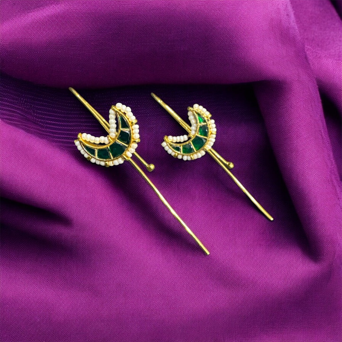 Trending 2025 Golden Moon Kundan Ear Cuff β Navratri Special Celestial Jewelry
