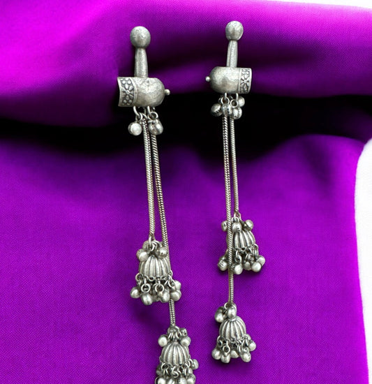 Oxidised Handcrafted Kashmiri Lightweight Earrings | Navratri 2025| Boho Earrings