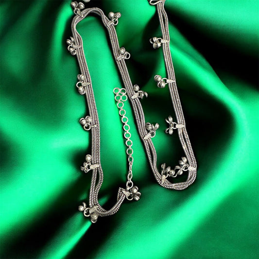 German silver with ghunghroo kamar patta