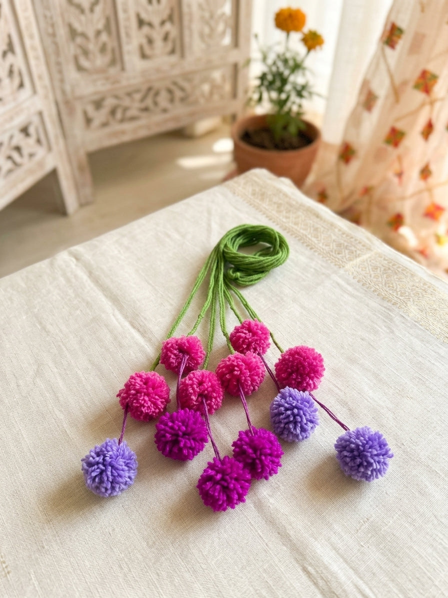 Handmade pink flower parandi