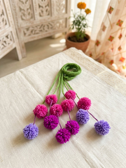 Handmade pink flower parandi