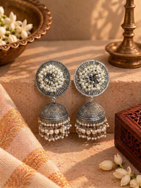 Perl & Ghungoor Jhumkas