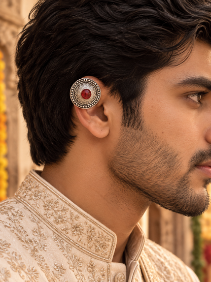 Rudraksh Red Men’s Earcuff