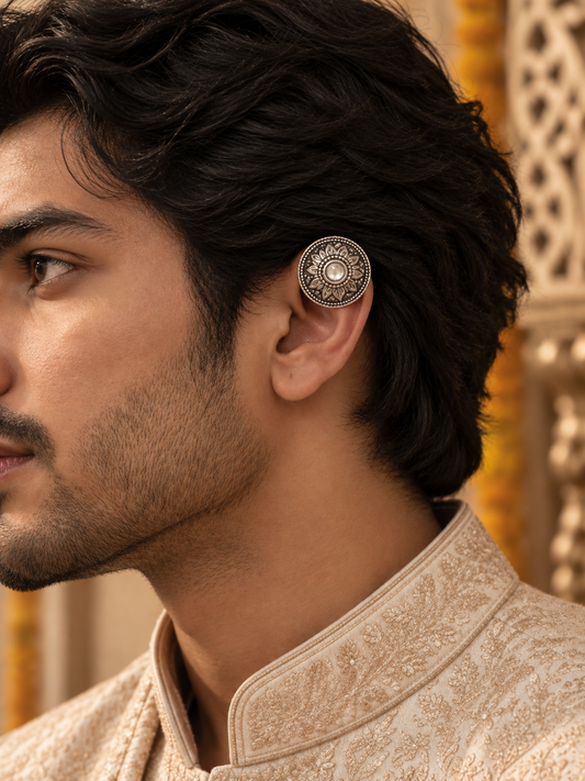 White Diamond Men’s Earrings - Single