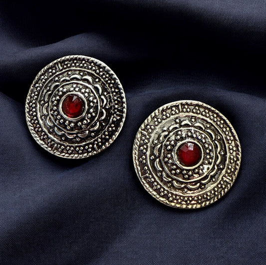 Navratri 2025 Men's Earcuff with Red Stone