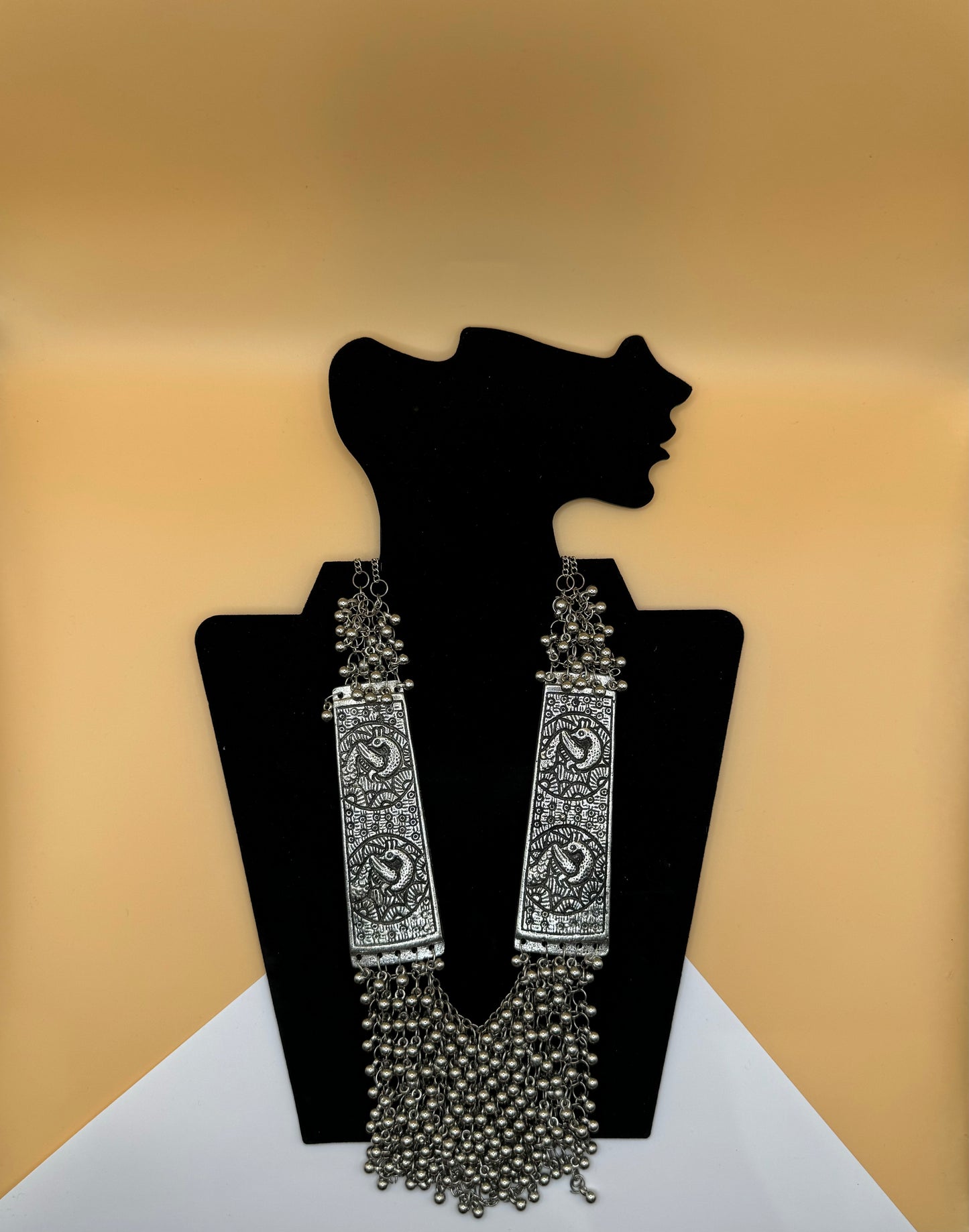 Long Rajvadi Necklace with Gughari Beads