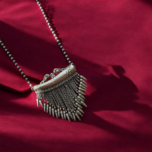 Regal Rhythm Long Necklace | Navratri 2025 | Vintage Statement Look