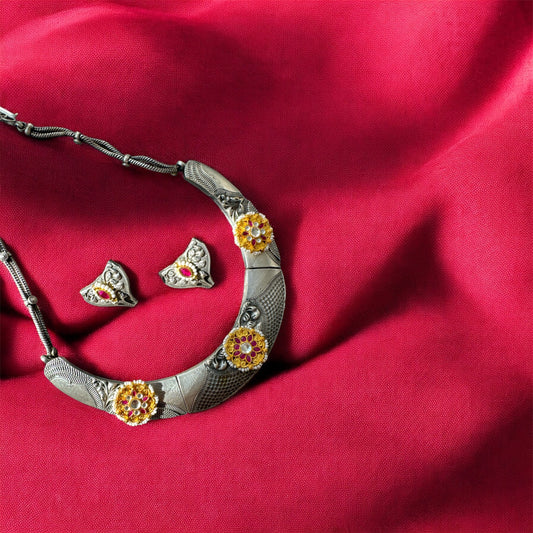 Festive Spark Kundan Hasli with Earring Set | Navratri 2025 | Festival Look