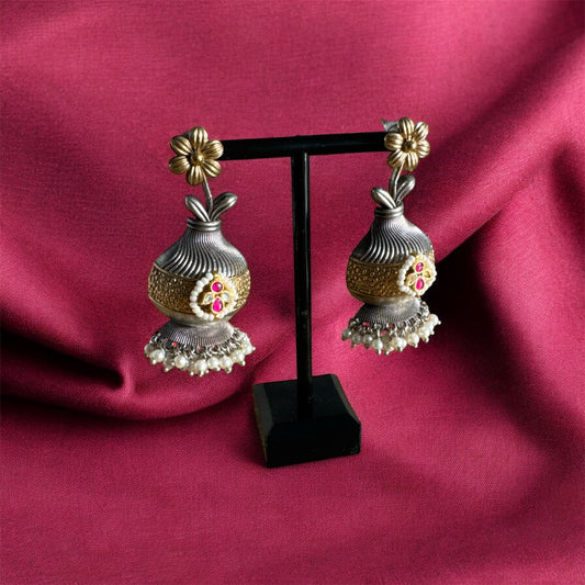 Bloom Pot Elegance Earrings | Navratri 2025 | statement Earrings