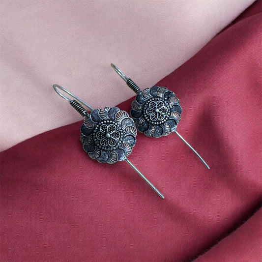 Floral Orbit Pin Bugadi Indian Boho Earrings – poetic and elegant | Navratri 2025