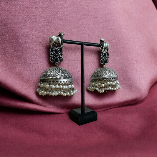 Pichwai Royale Jhumkas – highlights the artistic inspiration and grandeur | Navratri 2025 | Boho Earrings