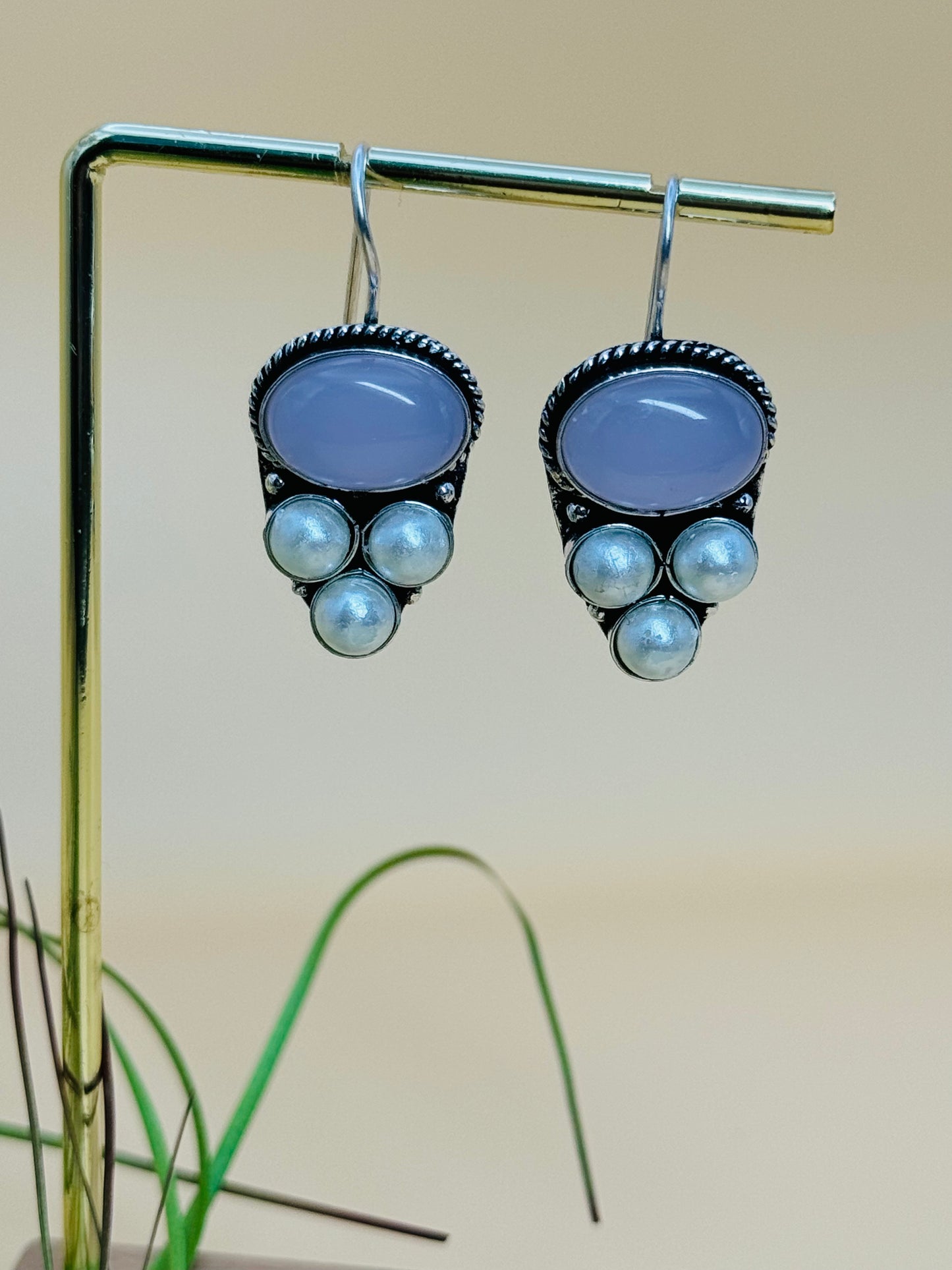 Pastel Pink Pearl Drop Earrings