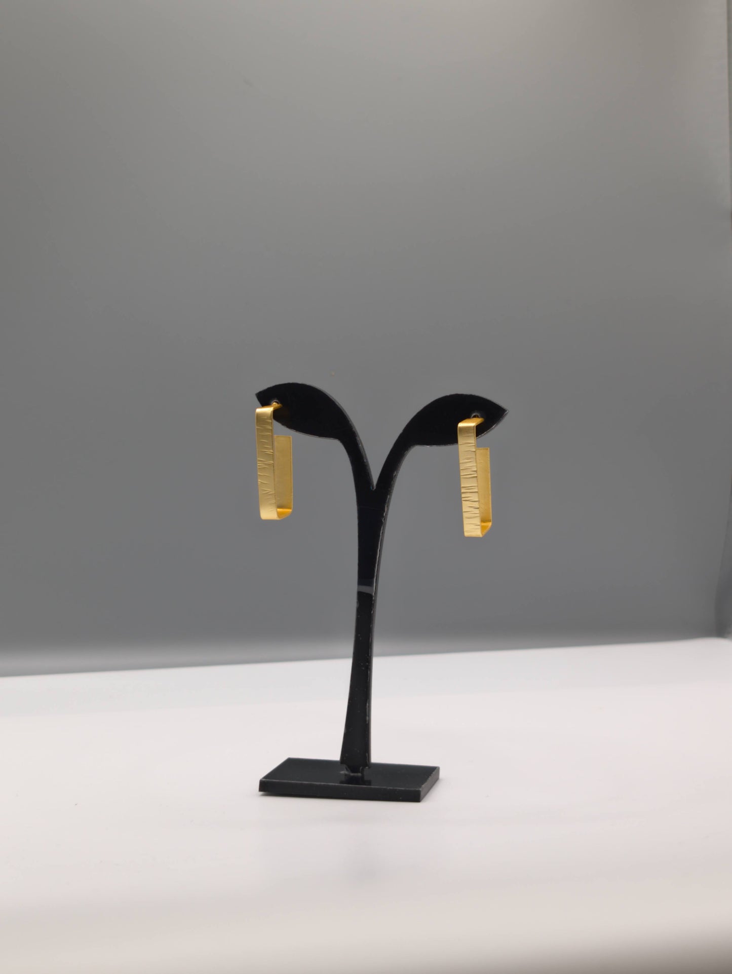 Eternal Glow: Handmade Square Earrings in Anti-Tarnish Gold