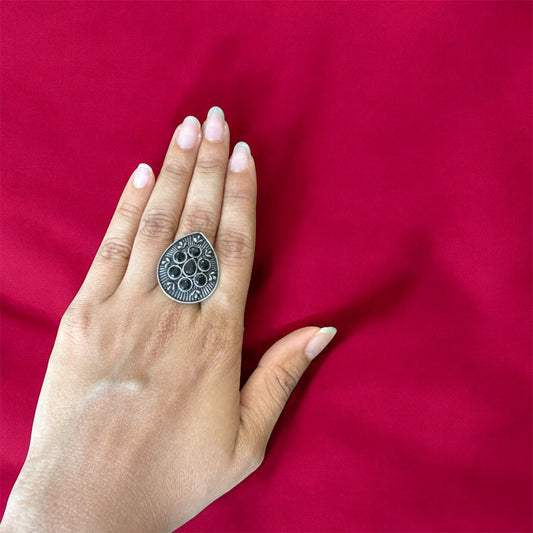 Handmade Oxidised Ring – Artisan Crafted Statement Jewelry