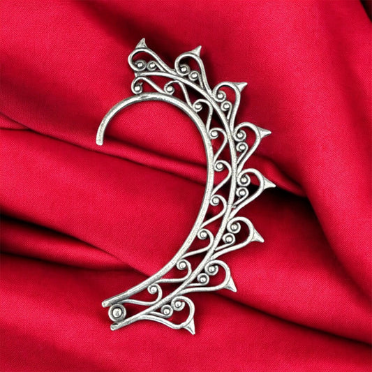 Artisan Oxidised Ear Cuff – Intricate Random Design