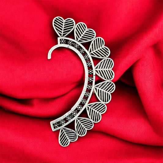 Boho Heart Ear Cuff – Oxidised Finish