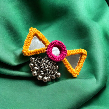Handcrafted Boho Jumkha Mirror Hair Pin