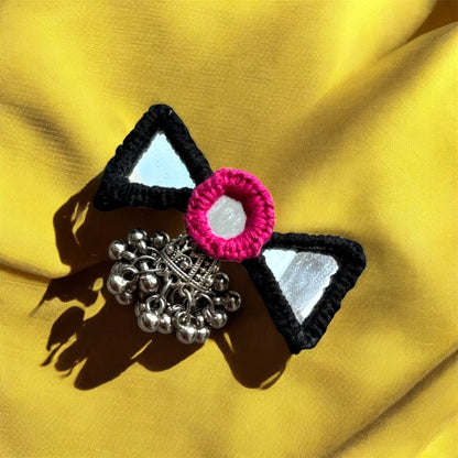 Handcrafted Boho Jumkha Mirror Hair Pin