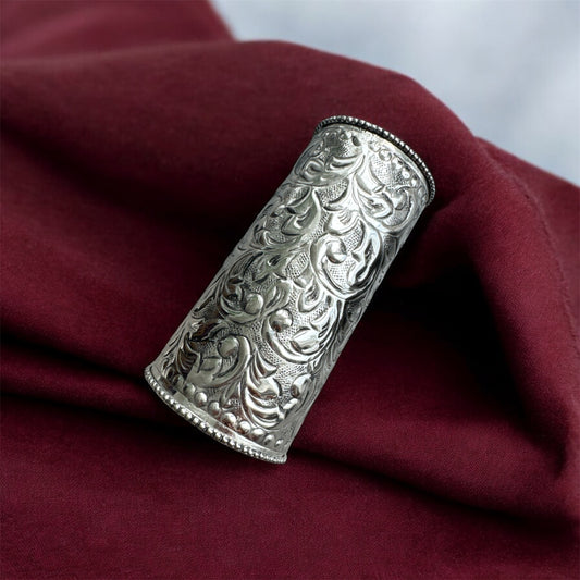 Navratri 2025 Oxidised Silver Kada Bracelet for Women - Traditional Indian Bangle